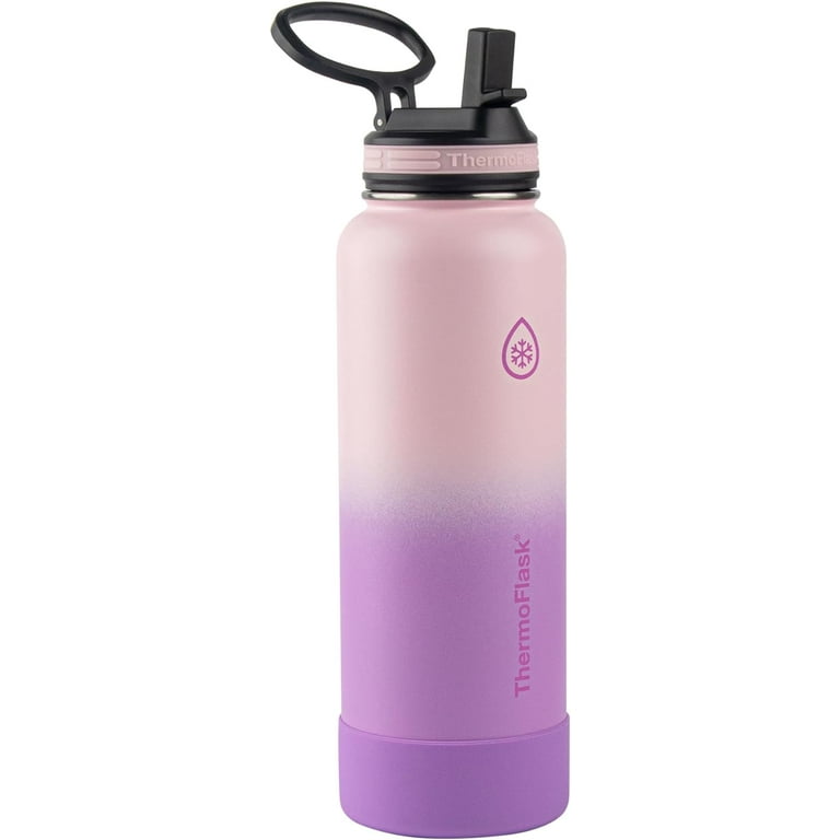 Thermoflask 40oz Stainless Steel Chug Water Bottle, Rose Purple