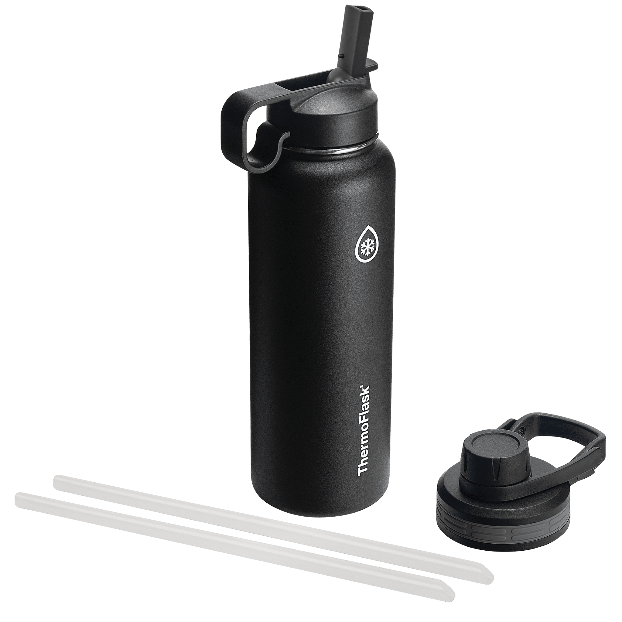 Thermoflask Combo Chug and Straw Lid, 40oz Black