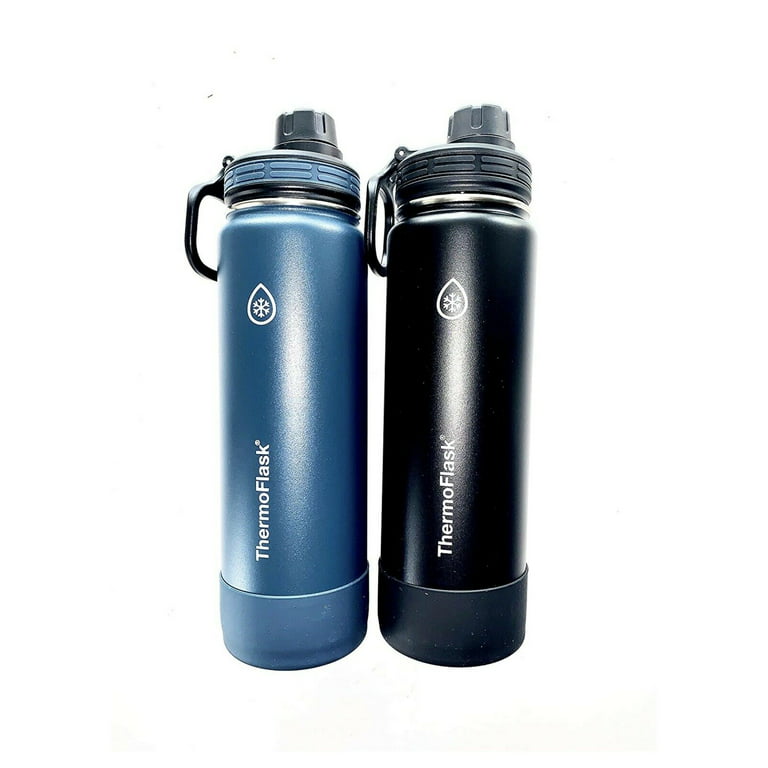 ThermoFlask Stainless Steel Vacuum Insulated Hot Cold Water Bottles 24 Oz  2-Pack
