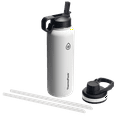 thumbnail image 1 of Thermoflask Stainless Steel Water Bottle With Chug and Straw Lid, 40oz White, 1 of 4