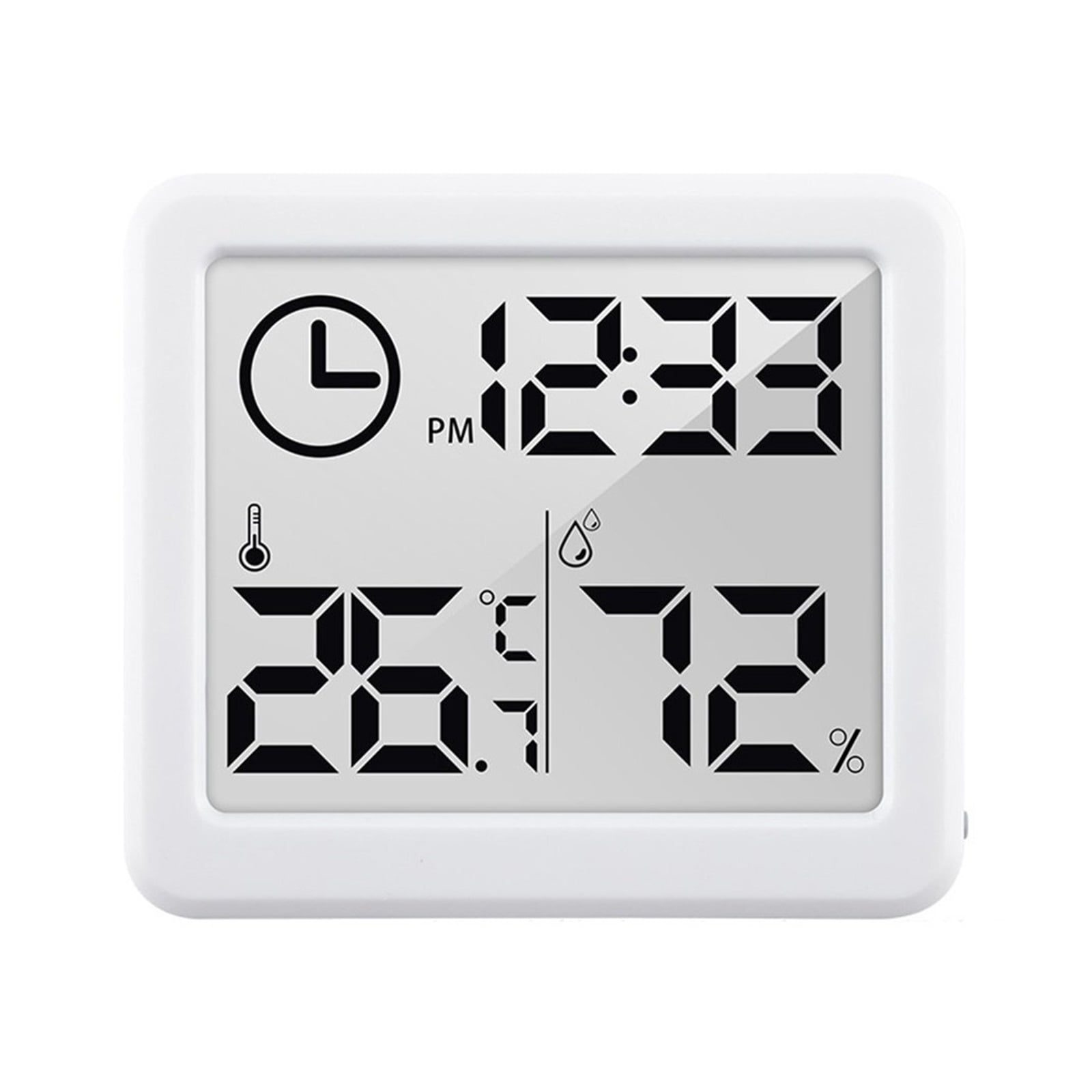 Thermohygrometer Simple Smart Home Electronic Digital Thermometer Hygrometer LCD Wall Clock ,Simple Operation