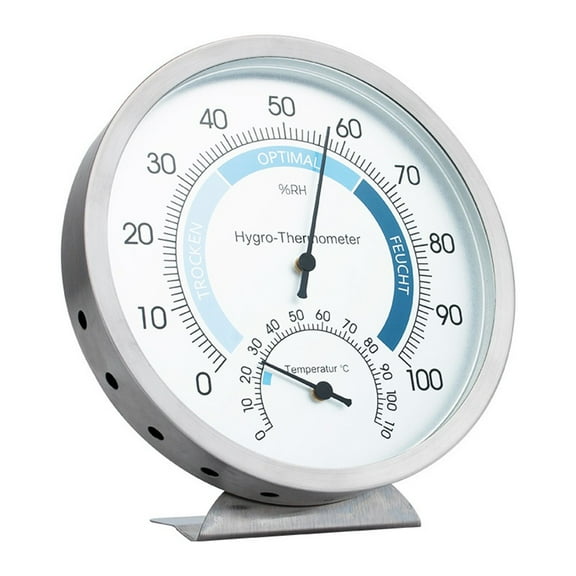 Thermometer And Hygrometer Indoor Sauna Fermentation Box Stainless Steel