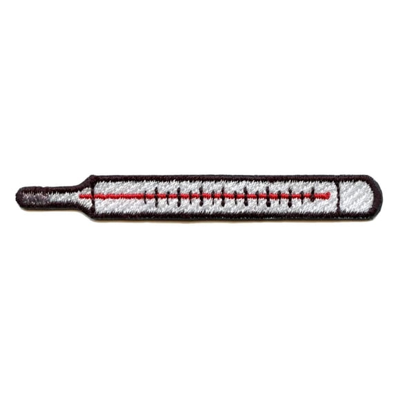 Thermometer Embroidered Iron On Patch