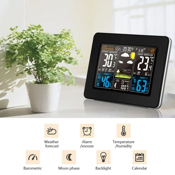 Thermometer Hygrometer,Barometer Thermometer Table Thermometer Table Clocks Color Weather Station Table Clocks Weather Temperature Barometer Thermometer Weather With Qinquan Xibany