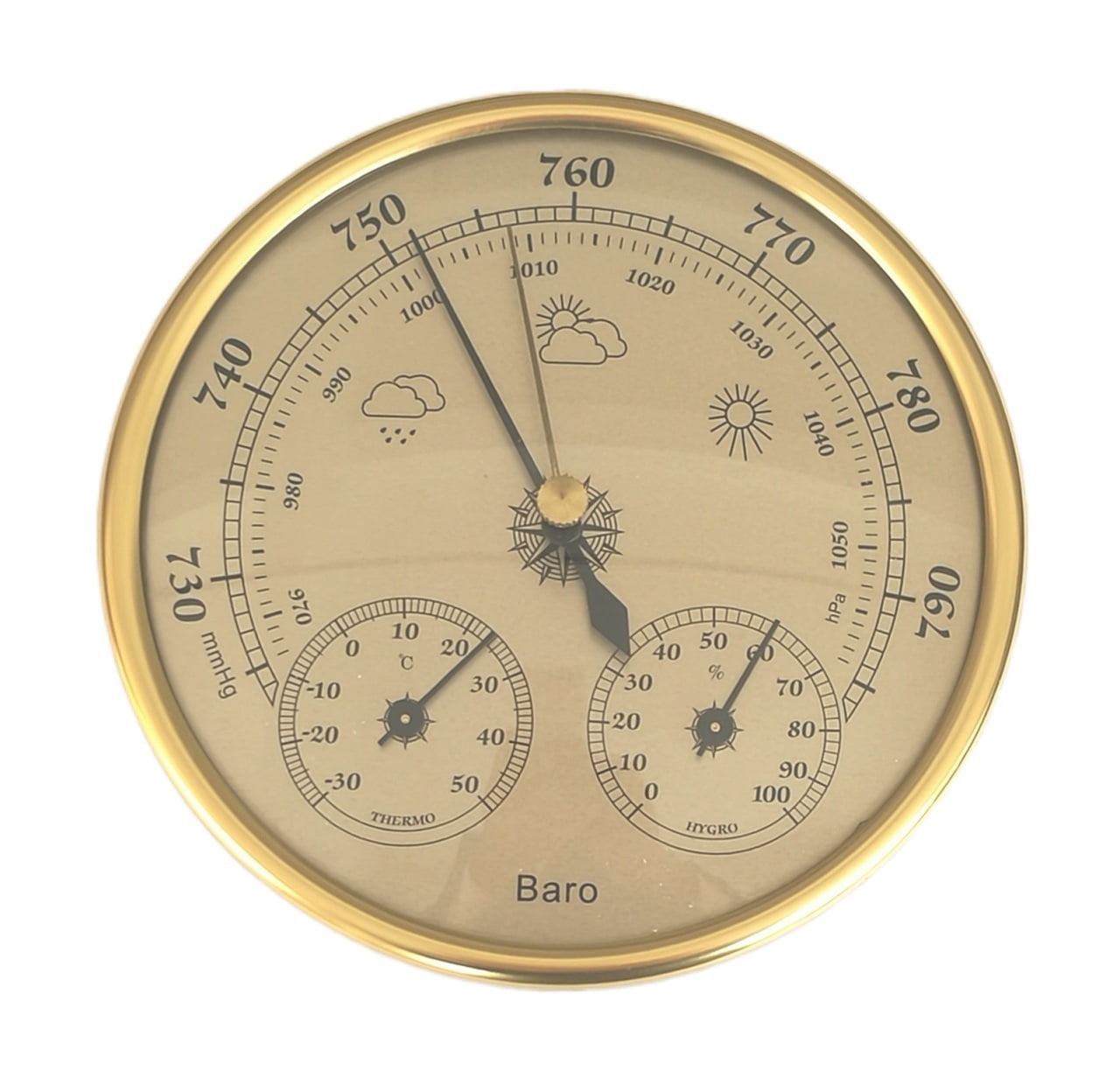Thermometer, Hygrometer, Barometer, Three-in-one Weather Station, Multifunctional Rain Watch ,Easy to Operate