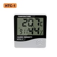 thumbnail image 1 of Thermometer Hygrometer Electronic Temperature Humidity Tester Meter Clock Alarm Indoor Outdoor Probe High accuracy LCD Digital, 1 of 8