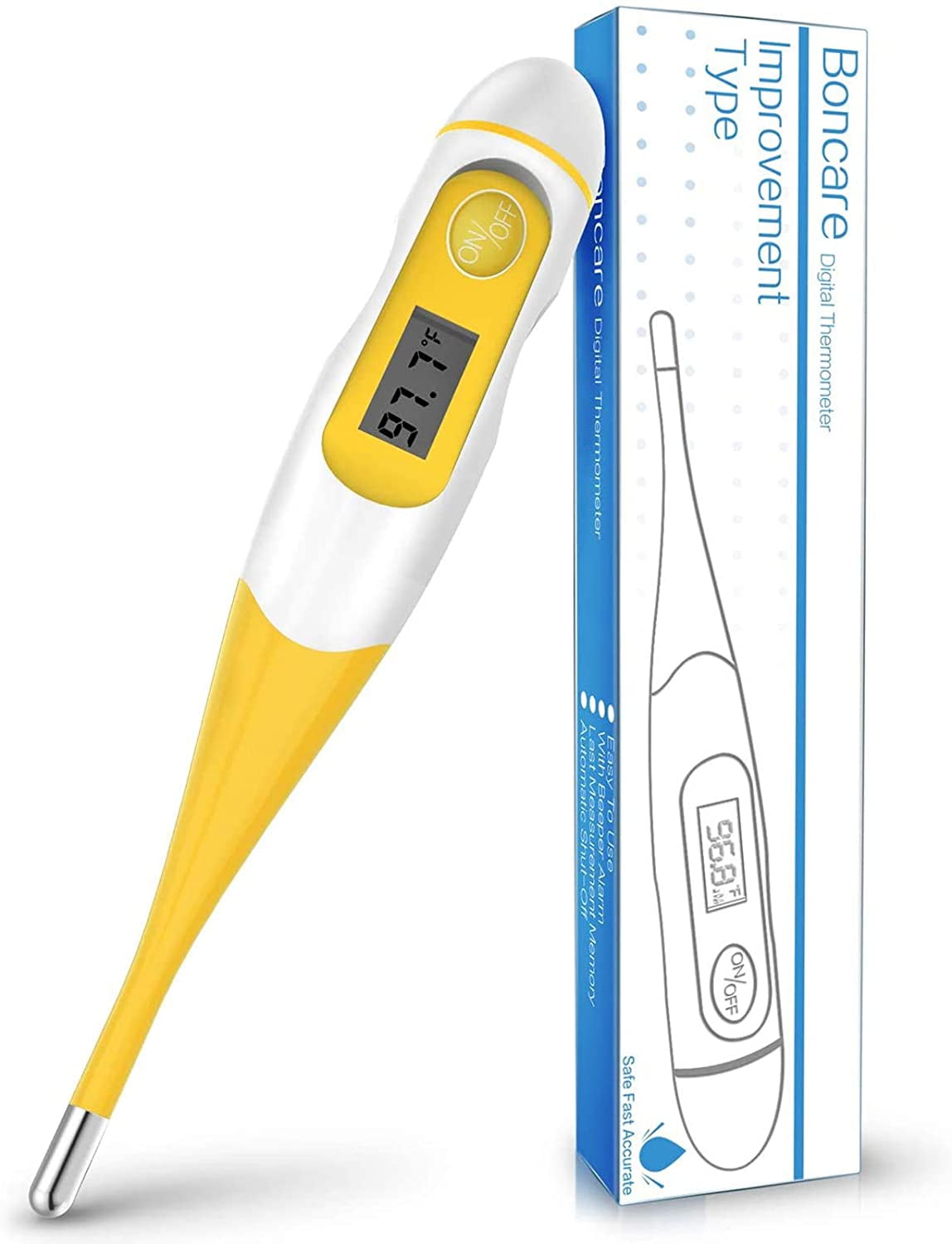 Boncare Thermometer for Adults, Digital Oral Thermometer for Fever, Basal  Thermometer with 10 Seconds Fast Reading