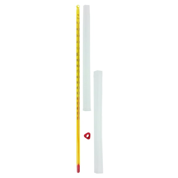 Thermometer - Partial Immersion Single Scale (-2C 15C) - Yellow-Backed