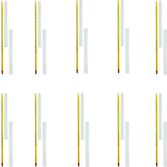 Thermometer, Yellow Back, Partial Immersion, Single Scale -20C to 150C. Pack of 10.