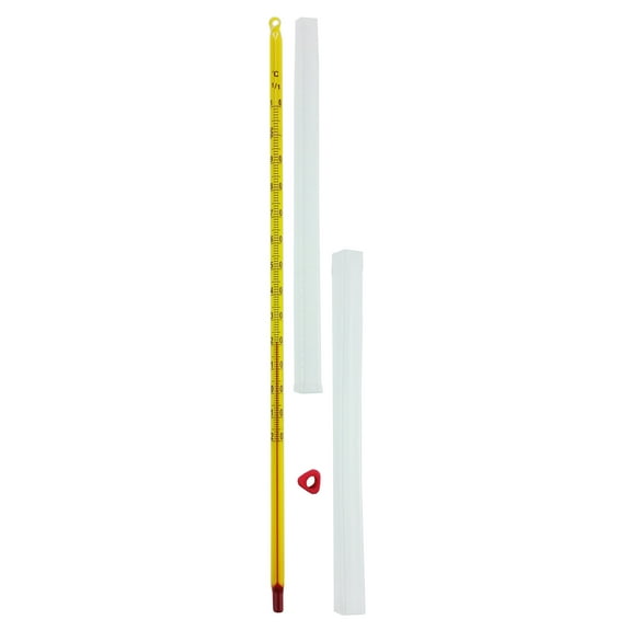 Thermometer, Yellow-Backed, Total Immersion, Single Scale -20C to 110C