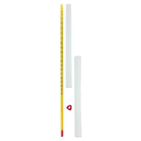 Thermometer, Yellow-Backed, Total Immersion, Single Scale -20C to 150C