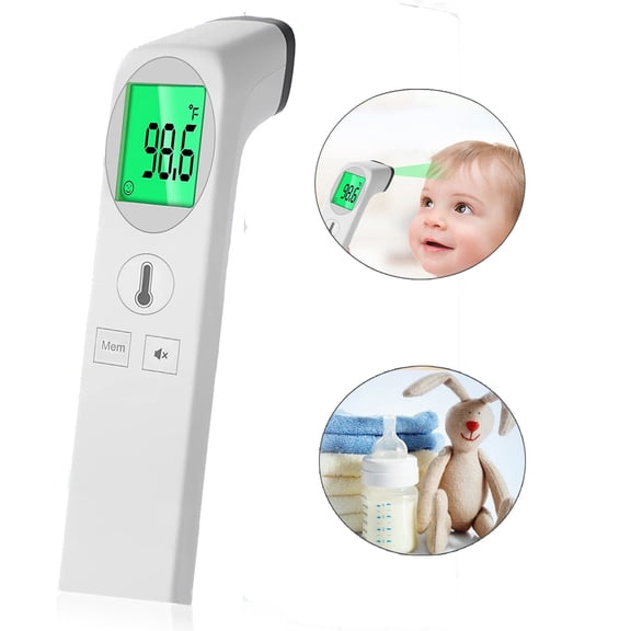 Thermometer for Adults, High Accuracy, No-Touch Digital Thermometer with Fever Alarm and Memory Function, Ideal for Babies, Kids, Home and Office Use