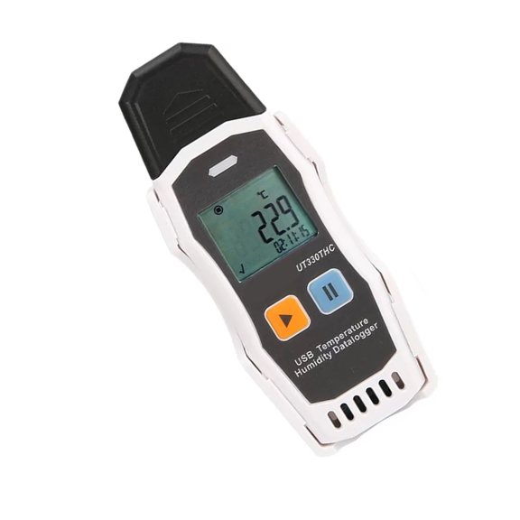 Thermometers Hygrometer Data Logger with Direct USB Connection, Front Display, and for Warehouse Monitoring