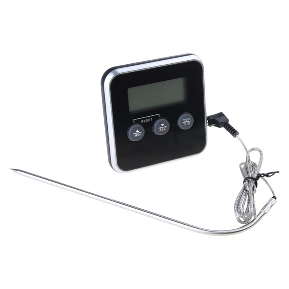 Thermometers with Timer Function Digital Temperature Detector Stainless Probe for Cooking Electronic Thermometers