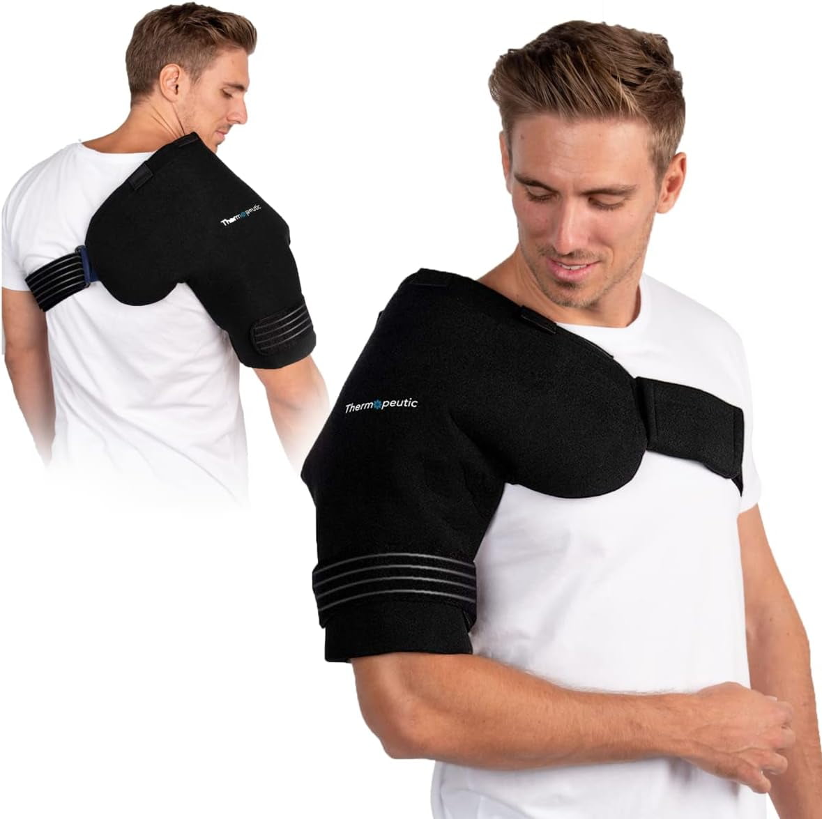 Shoulder Brace, for Men and Women, Shoulder Stability Support Brace,  Adjustable Fit Sleeve Wrap, Relief for Shoulder Injuries and Tendonitis,  One Size