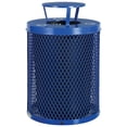 thumbnail image 1 of Thermoplastic Mesh Recycling Receptacle w/Rain Bonnet Lid, 32 Gallon, Blue, 1 of 4