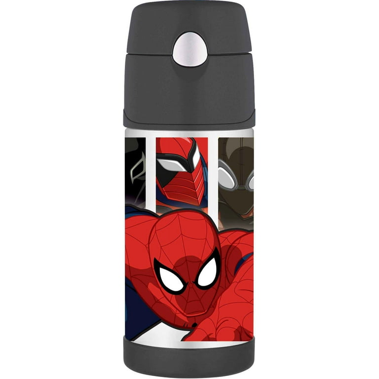 Thermos 12 Ounce Funtainer Spiderman Vacuum Insulated Straw Bottle
