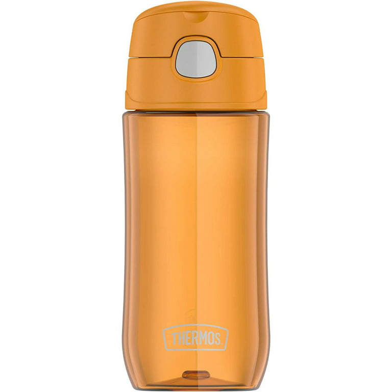 Thermos 16 oz. Kid's Funtainer Plastic Hydration Water Bottle with Spout Lid Tangerine