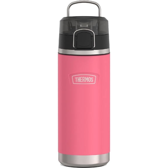 Thermos ICON Series Kid's Stainless Steel Spout Water Bottle, Hot Pink, 18oz