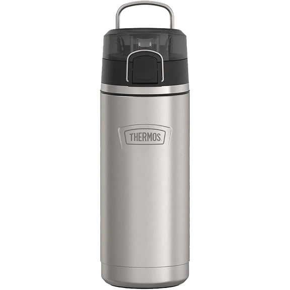Thermos ICON Series Kid's Stainless Steel Spout Water Bottle, Matte Stainless, 18oz