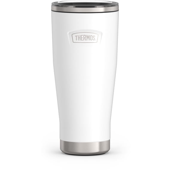 Thermos Stainless Steel Tumbler, w/ Slide Lock Lid, White, 18 oz