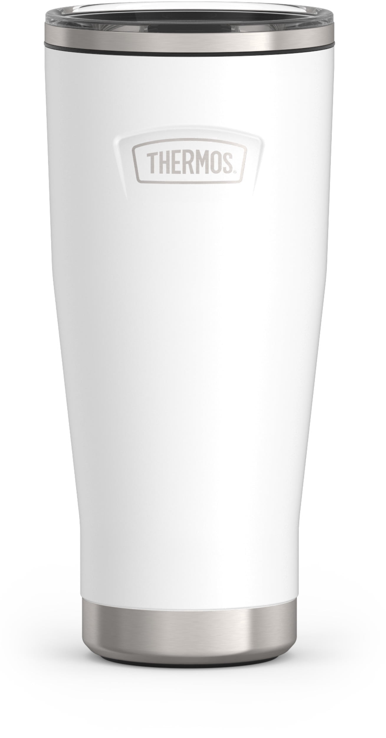Thermos Stainless Steel Tumbler, w/ Slide Lock Lid, White, 18 oz