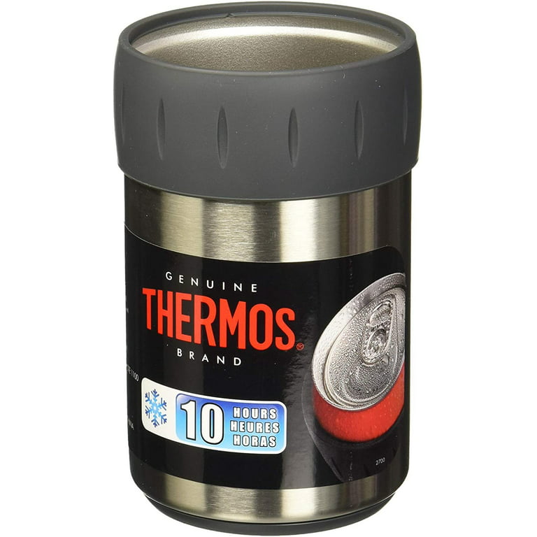 Thermos 2700TRI6 Beverage Can Insulator, Stainless Steel, 12-oz. - Quantity  6