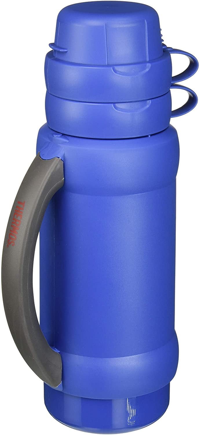 2-pack Thermos Add-a-cup Beverage Bottle - Leakproof, Solid Print - 2 Pack,  35 oz, Blue  Residential Use, Standard Application