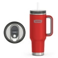 thumbnail image 1 of Thermos 40 oz Stainless Steel Cupholder Mug w/ Straw Crimson, 1 of 16