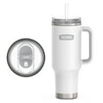 thumbnail image 1 of Thermos 40 oz Stainless Steel Cupholder Mug w/ Straw White, 1 of 9