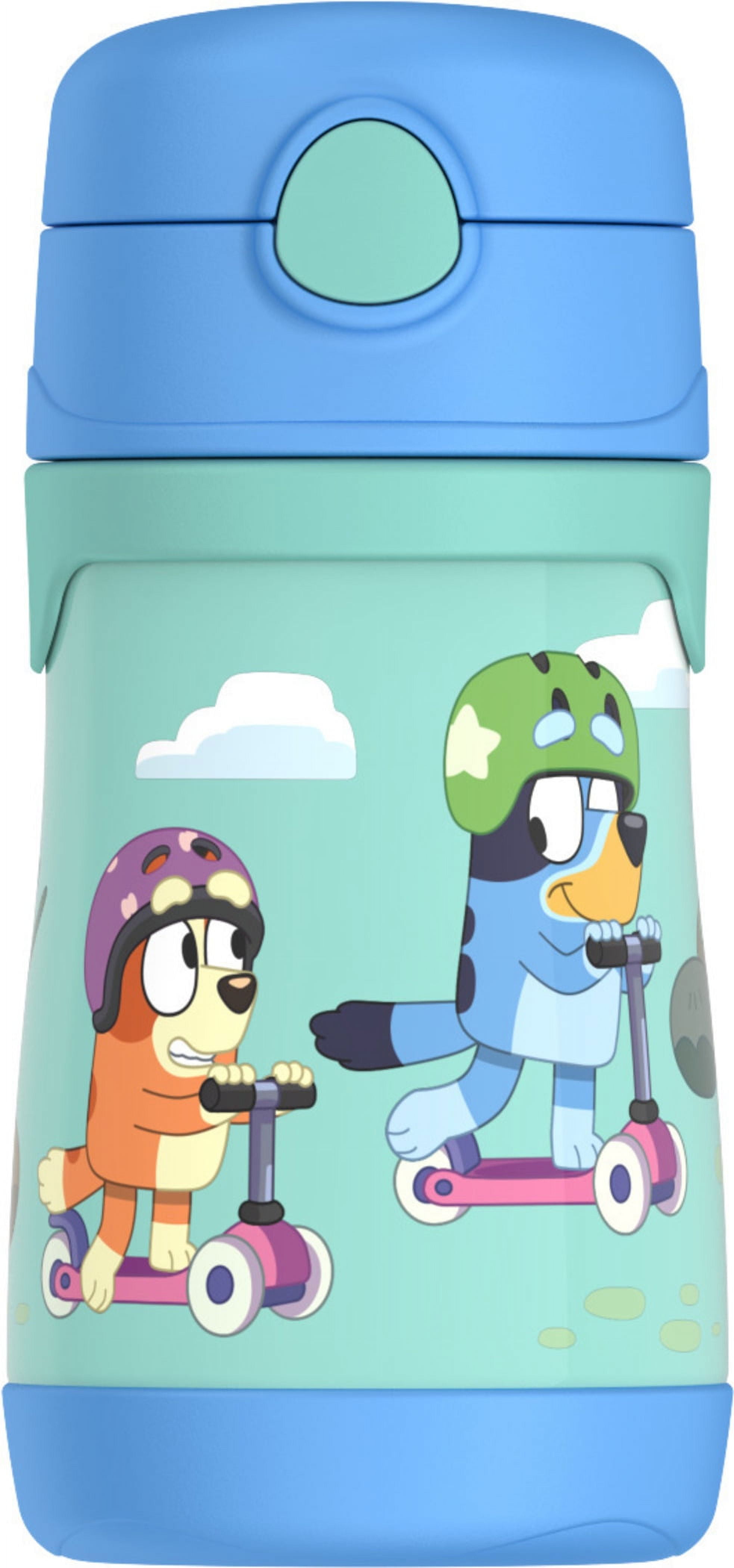 Thermos Baby 10 oz. Vacuum Insulated Stainless Steel Straw Bottle - Bluey