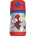 thumbnail image 1 of Thermos Baby 10 oz. Vacuum Insulated Stainless Steel Straw Bottle - Spidey and Friends, 1 of 6