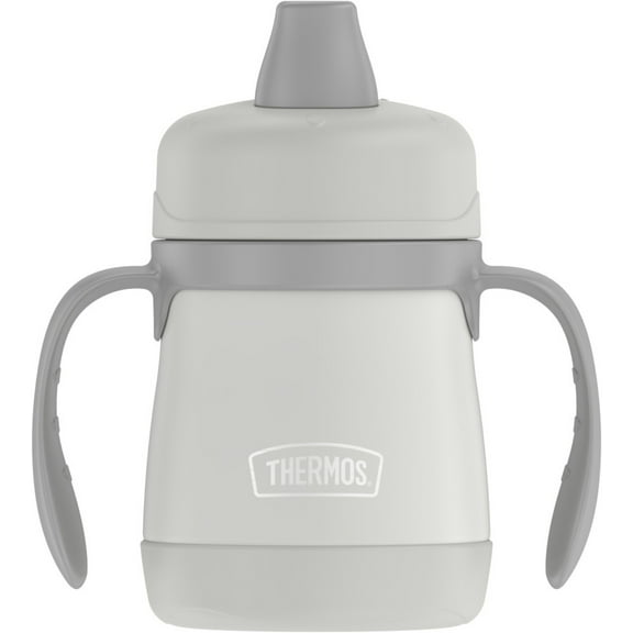 Thermos Baby 7 oz. Vacuum Insulated Stainless Steel Sippy Cup with Handles, Gray