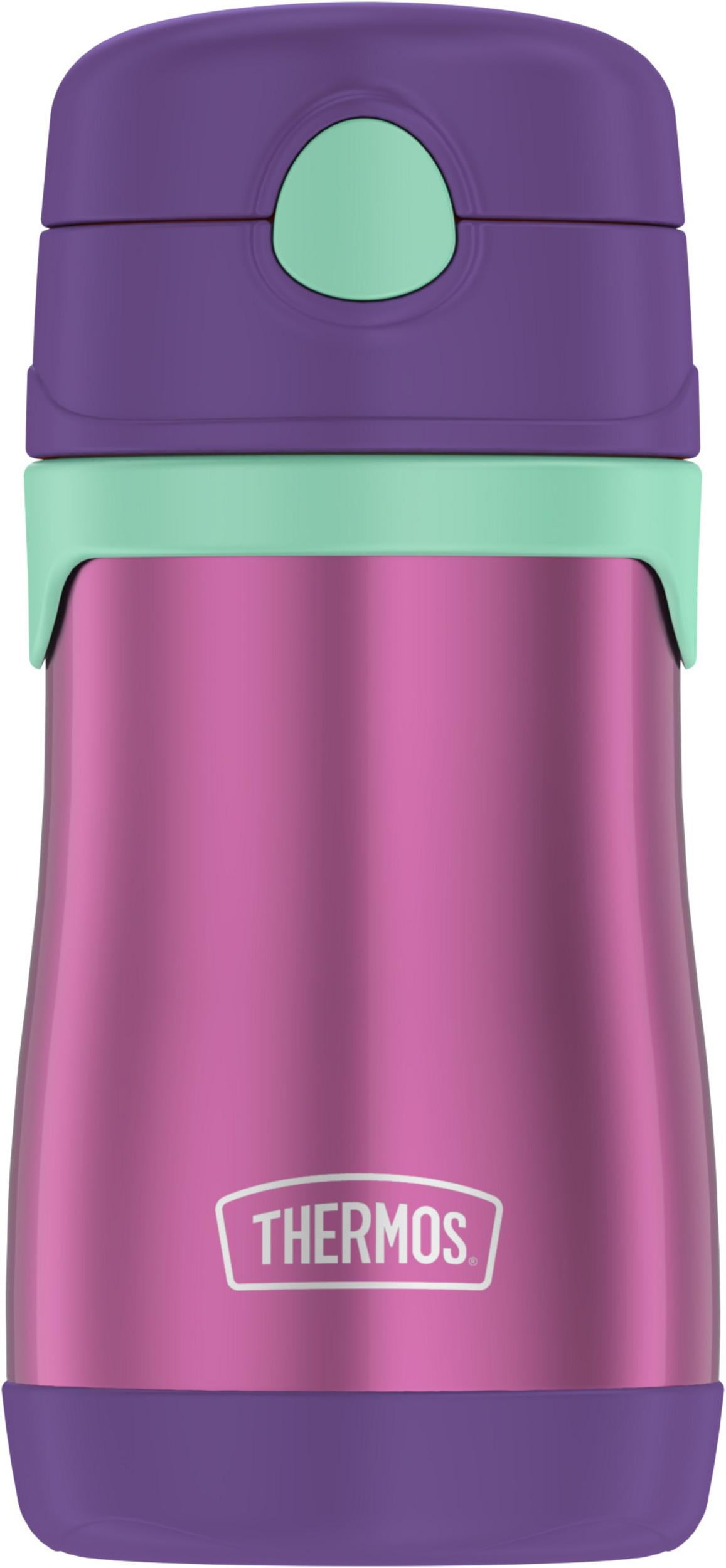 POTATO Baby Thermos Cup Water Bottle for Kids Stainless Steel Sippy Cup  with 3 Kinds of Lids,Keeps Cold for 8 Hours 8 oz, Blue