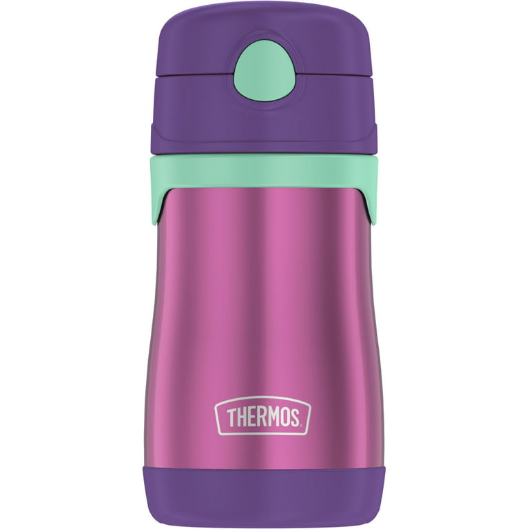 Thermos Baby 10 oz. Vacuum Insulated Stainless Steel Straw Bottle - Gray 