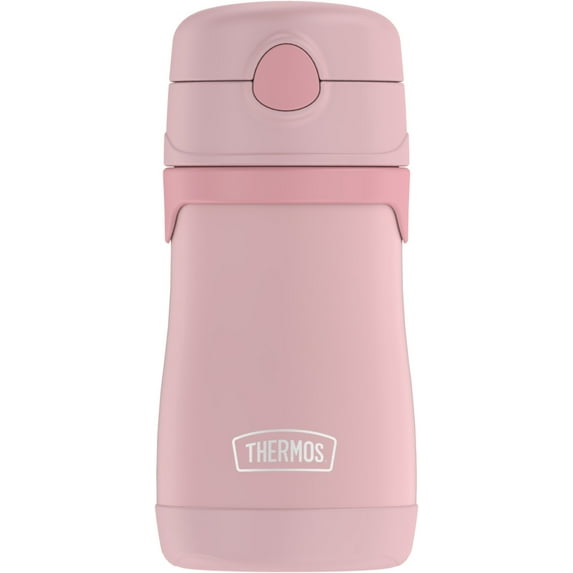 Thermos Baby Vacuum Insulated Stainless Steel Straw Bottle, 10oz, Rose