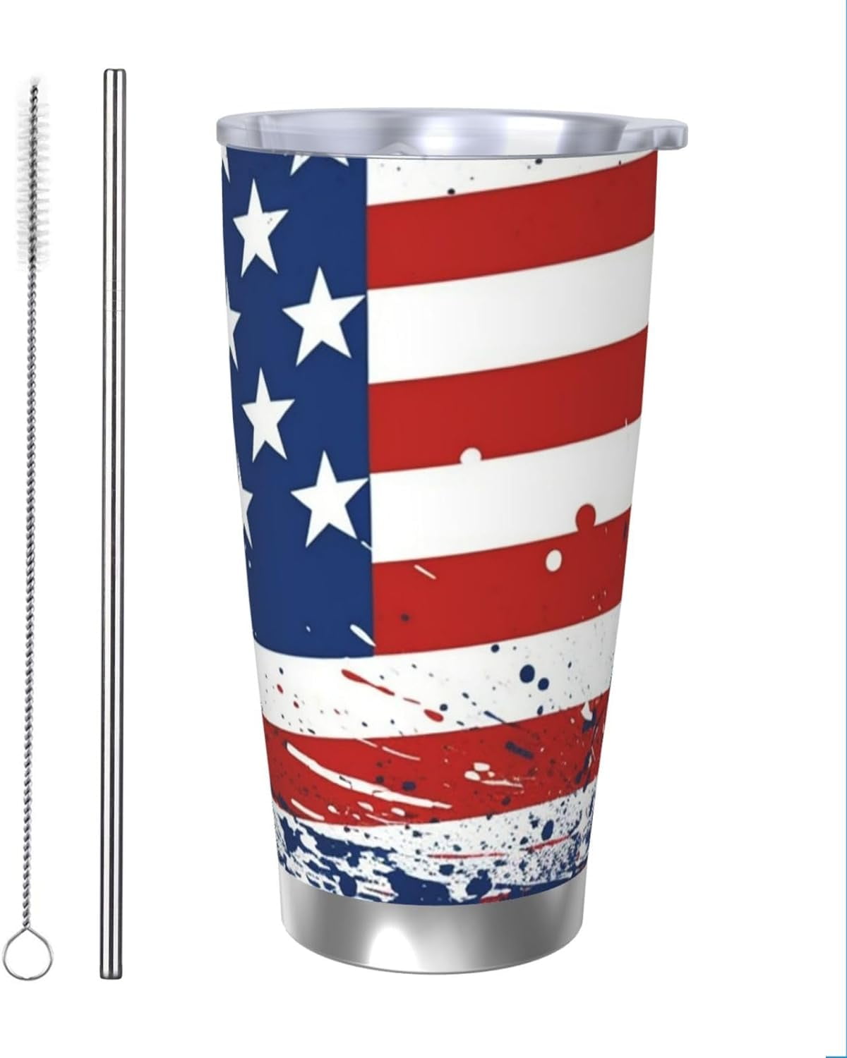 Thermos Coffee Travel Mug 20 Oz American flag background Insulated Cup ...