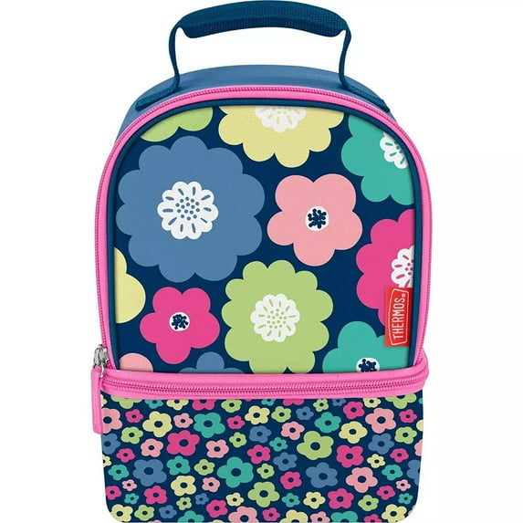 Thermos Kid's Dual Compartment Soft Lunch Box - Mod Flowers