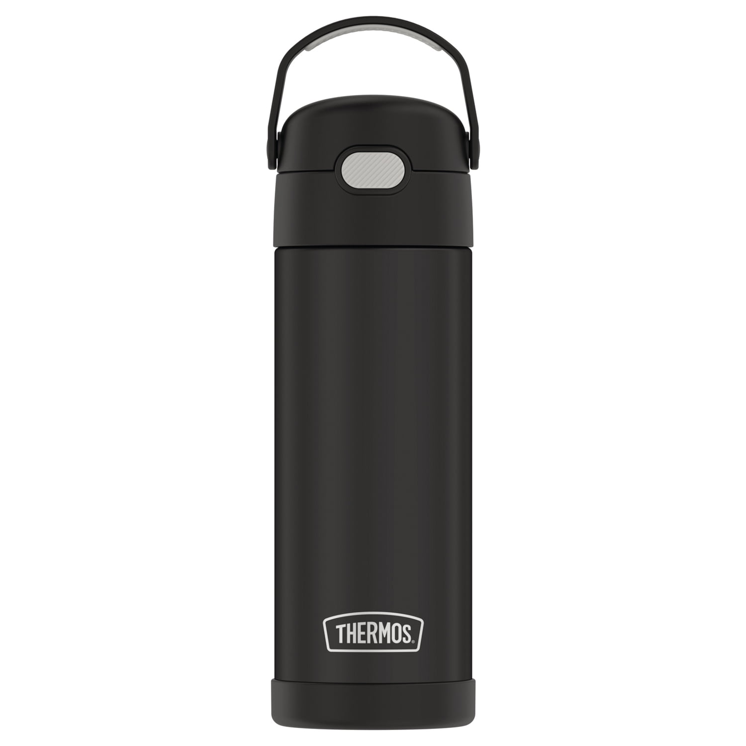 Black Matte 16 Ounce Stainless Steel Insulated Bottle with Spout
