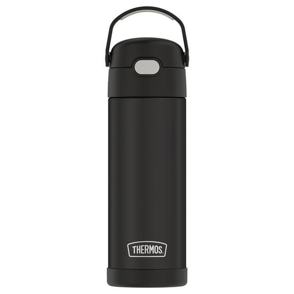 Thermos F41101BK6 16 Ounce Funtainer Vacuum-Insulated Stainless Steel Bottle with Spout (Black Matte)
