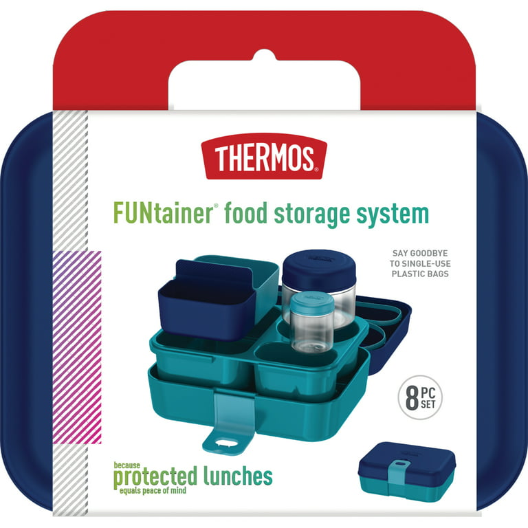 Thermos F5000NY6 8-Pieces Funtainer Food Storage System (Navy) 
