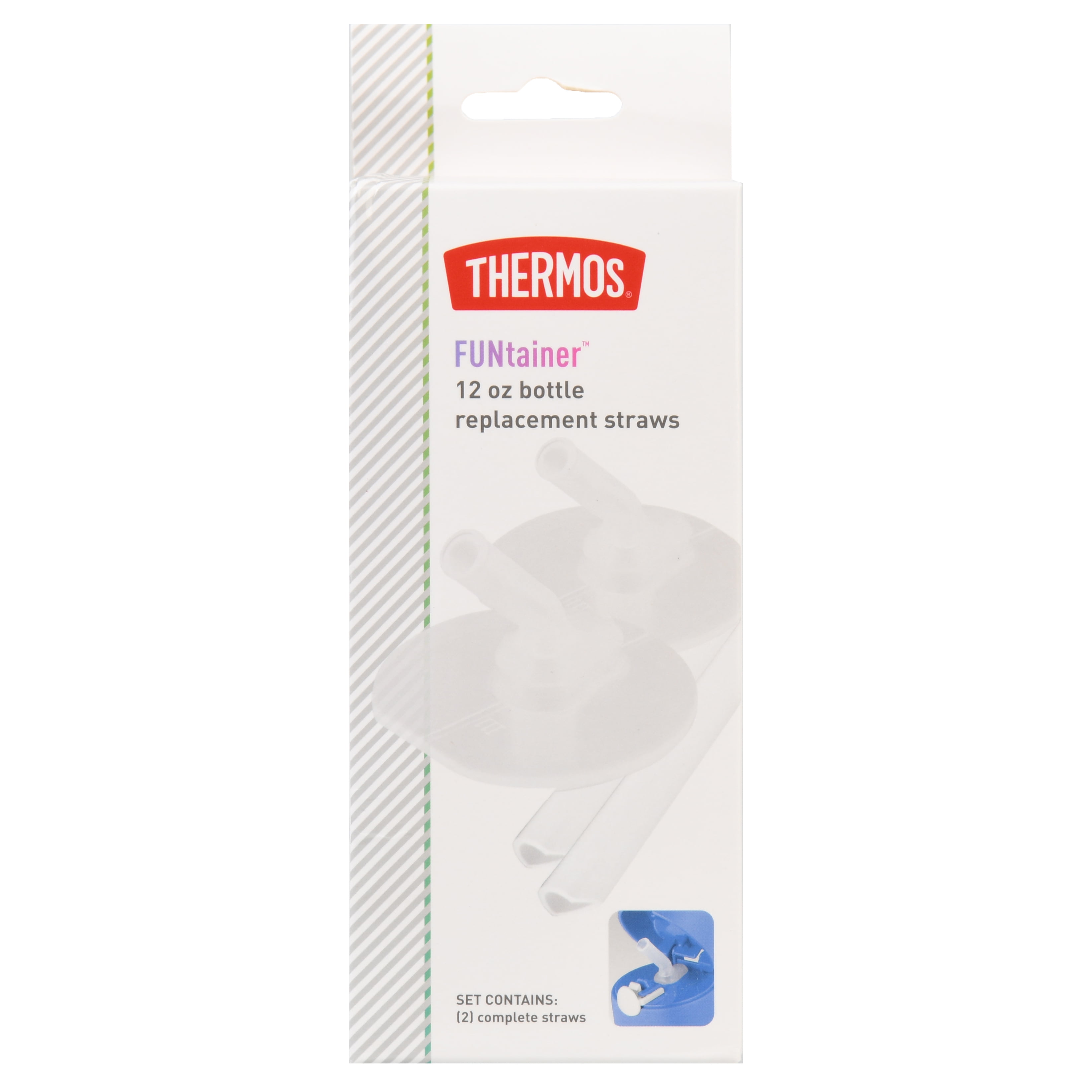 Thermos 12 Ounce Funtainer Bottle Clear Replacement Straws