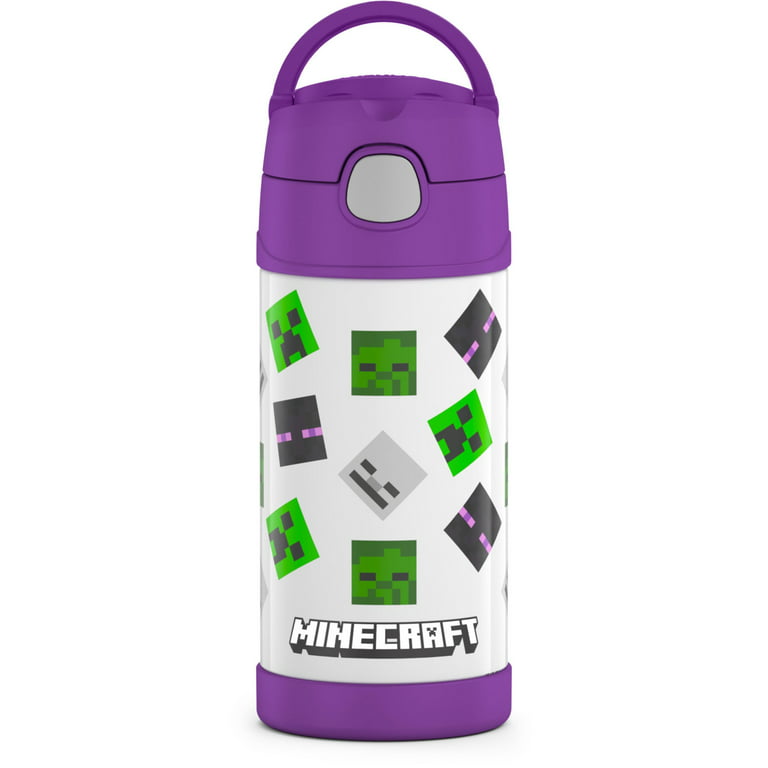 Thermos Funtainer Vacuum Insulated Stainless Steel Water Bottle, Minecraft, 16 fl oz, Size: 16 oz