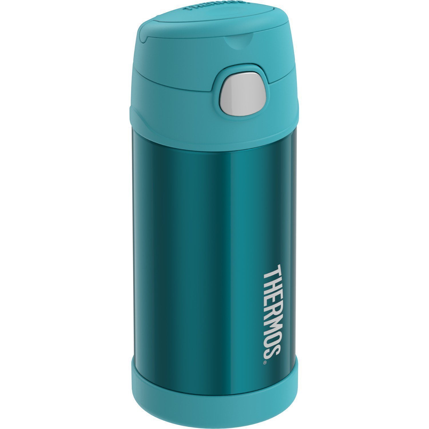 Teal 12oz Stainless Steel Insulated Kids Water Bottle with Straw