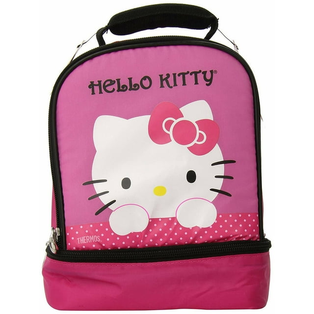 Thermos Hello Kitty Lunch Bag, Insulated Lunch Bags For Kids, Lunch Box For Kids, Food Drink Dual Compartment Lunch Kit