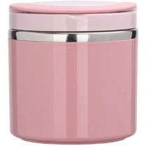 Thermos for Hot Food，Stainless Steel Vacuum Insulated Food，Wide Mouth Leakproof Buckle Lid for Cold Hot Food Wide Mouth Stainless Steel Vacuum Lunch Box Portable Bento Box Lunch Containers Pink