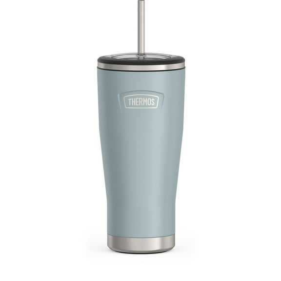 Thermos ICON Series Stainless Steel Vacuum Insulated Cold Tumbler with Straw, Glacier, 24oz