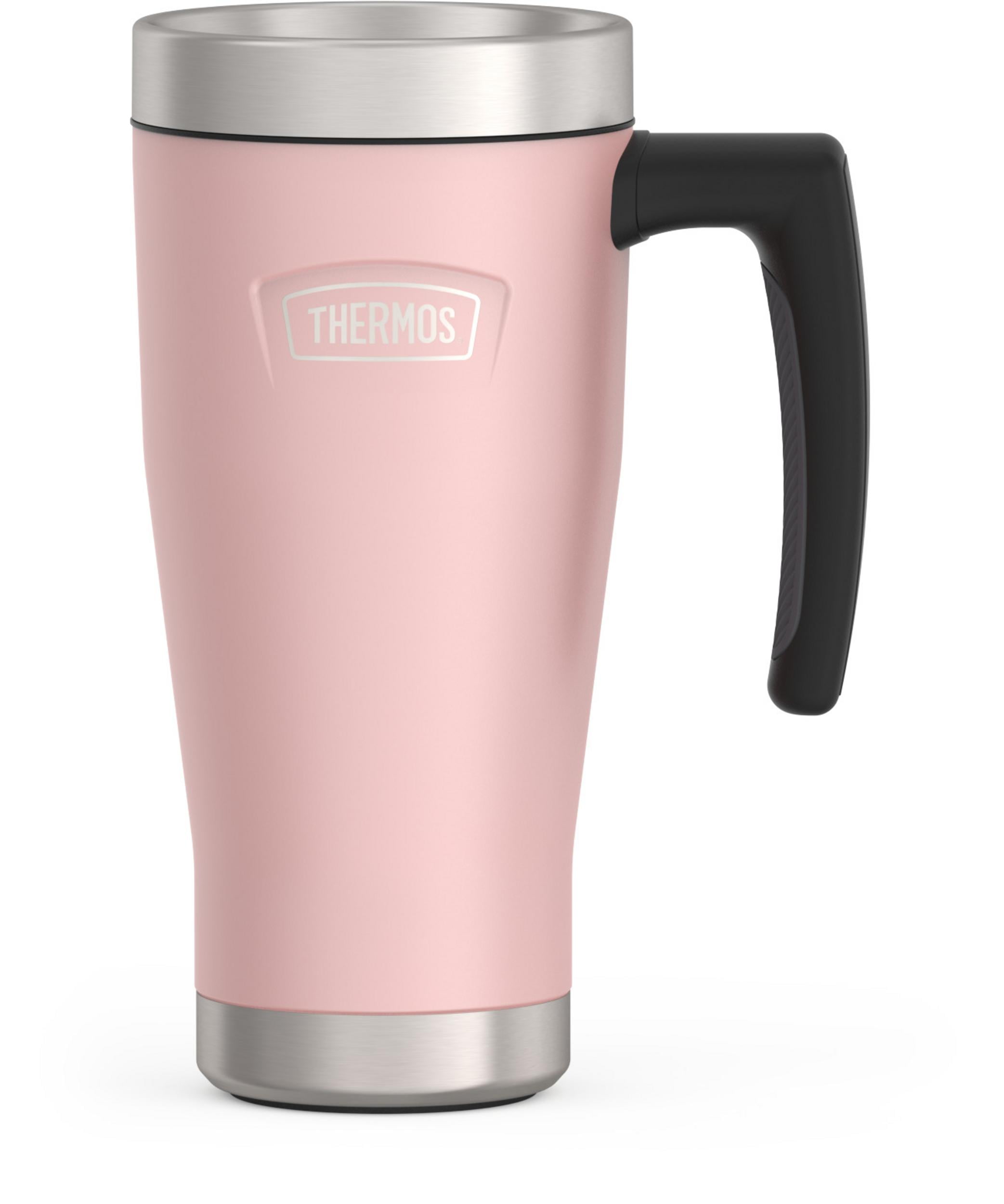 Thermos ICON Series Stainless Steel Vacuum Insulated Tumbler, 16oz, Pink 