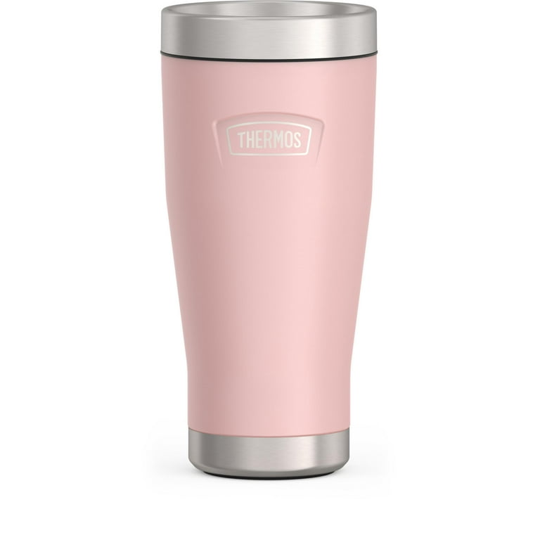 Thermos ICON Series Stainless Steel Vacuum Insulated Tumbler, 16oz, Pink 