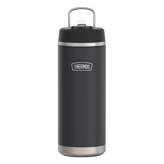 Thermos Stainless Steel Vacuum Insulated Icon Straw Bottle, Graphite, 32oz